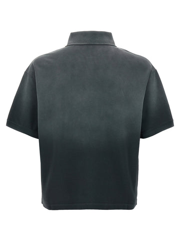 Gray Cotton Polo Shirt