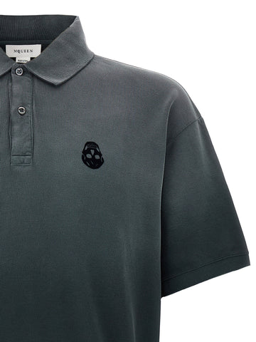 Gray Cotton Polo Shirt