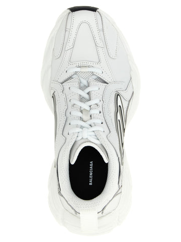 White Cowhide Athletic Sneakers