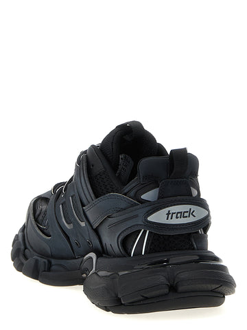 Black Polyethylene Athletic Sneakers