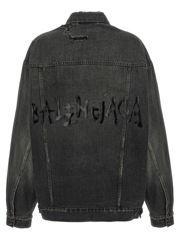 Gray Cotton Denim Jacket