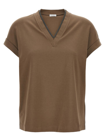 Brown Cotton T-Shirt