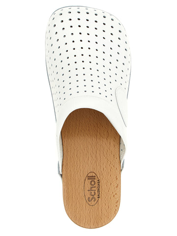White Calfskin Clogs