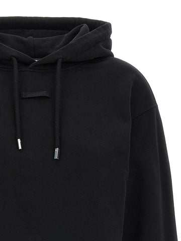Black Cotton Hoodie