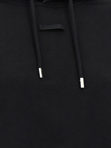 Black Cotton Hoodie