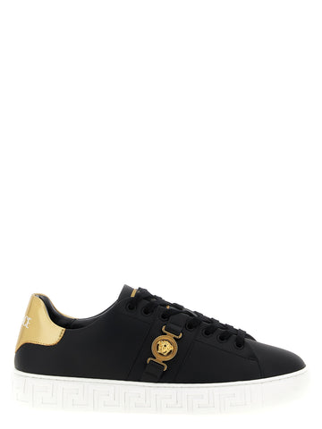 Black Nylon Low Top Sneakers