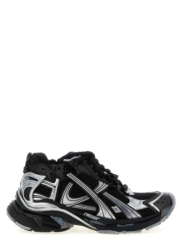 Black Polyethylene Athletic Sneakers