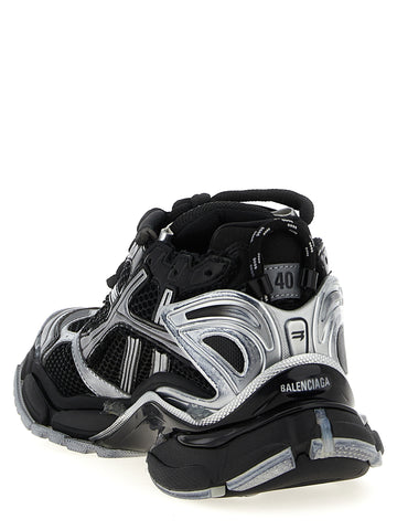 Black Polyethylene Athletic Sneakers