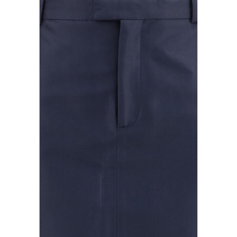 Blue Silk Skirt