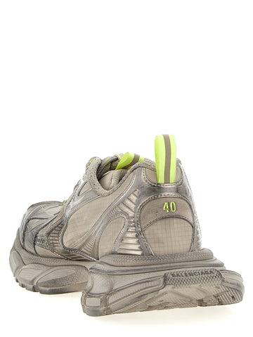 Gray Polyethylene Athletic Sneakers