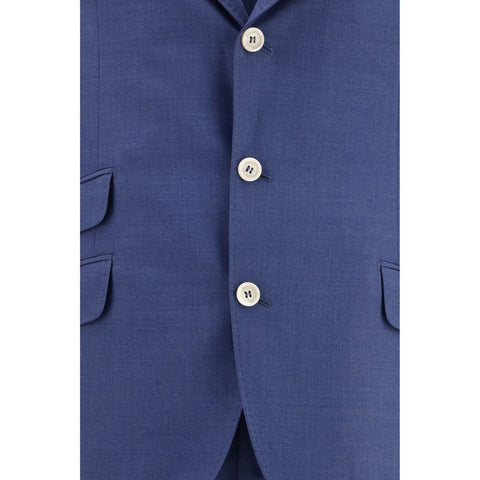 Blue Wool Oves Aries Two-Piece Suit