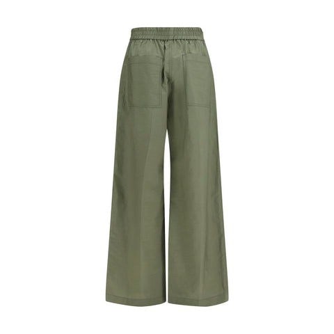 Bicolor Cotton Casual Pants