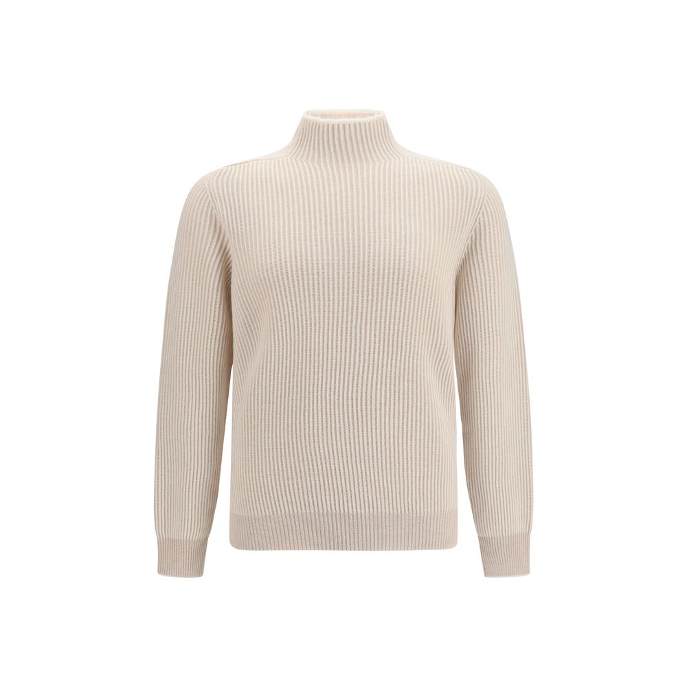 Beige Cashmere Turtleneck