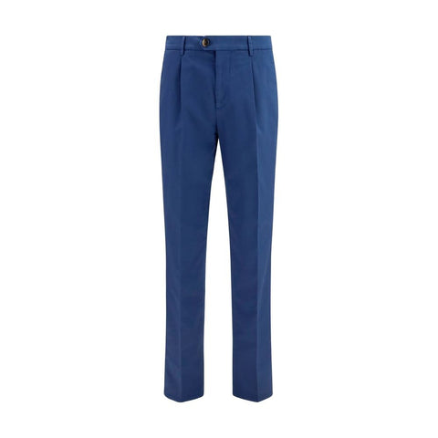 Blue Cotton Chino Pants