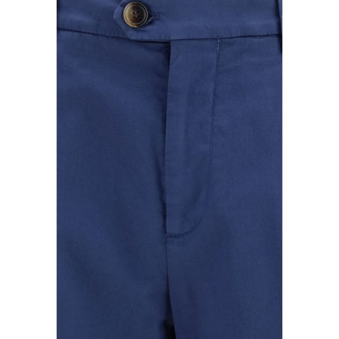 Blue Cotton Chino Pants