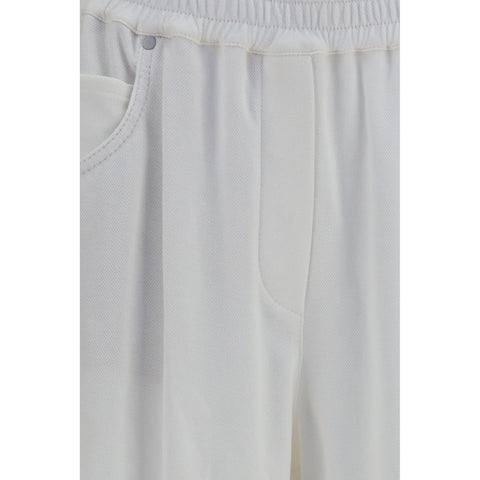 White Cotton Bermuda Shorts