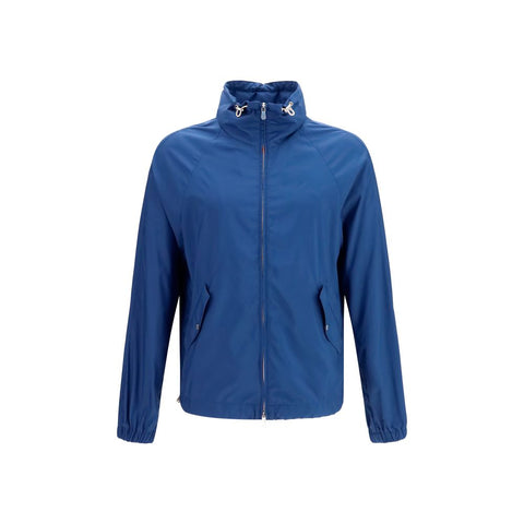 Blue Polyester Shell Jacket