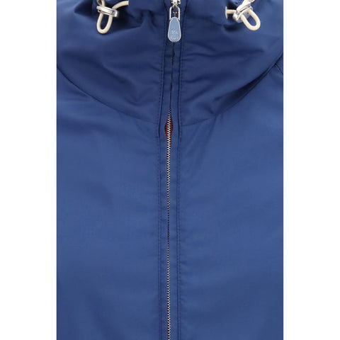 Blue Polyester Shell Jacket