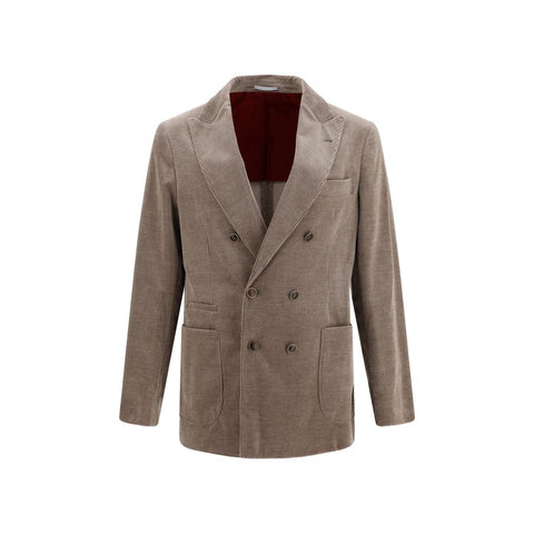 Gray Cotton Full-Length Jacket