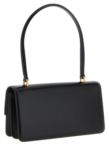 Black Calfskin Shoulder Bag