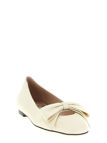 White Leather Ballet Flats
