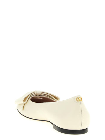 White Leather Ballet Flats