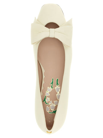White Leather Ballet Flats