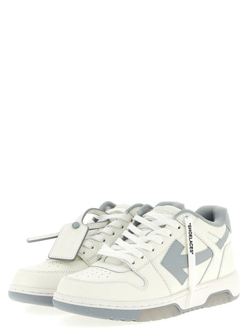 Gray Leather Low Top Sneakers