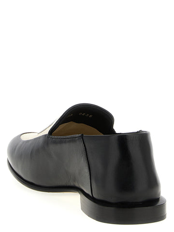 Black Lamb Leather Slip-On Loafers