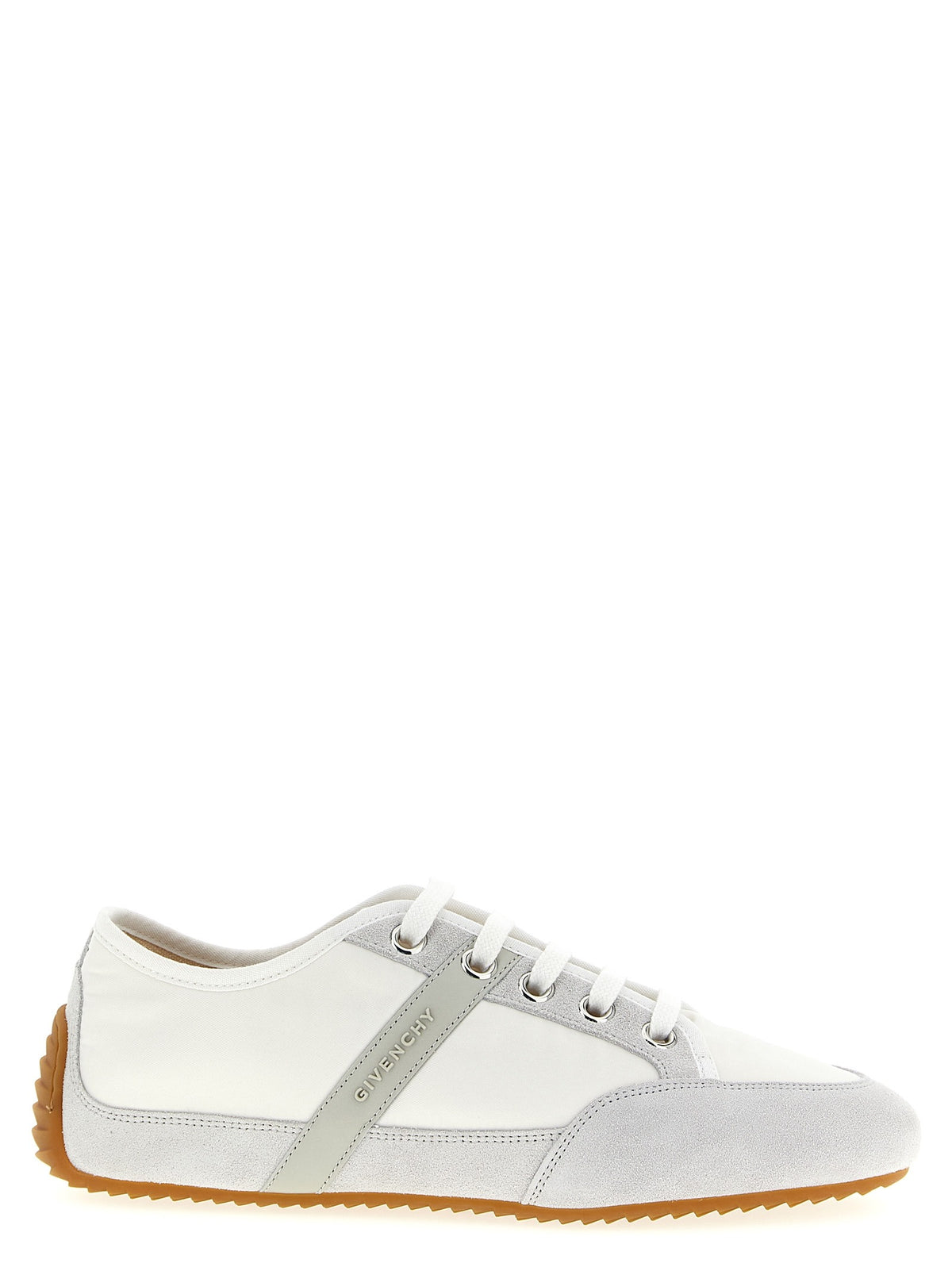 White Polyamide Low Top Sneakers