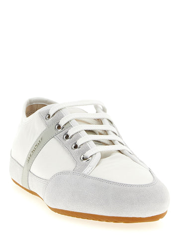 White Polyamide Low Top Sneakers