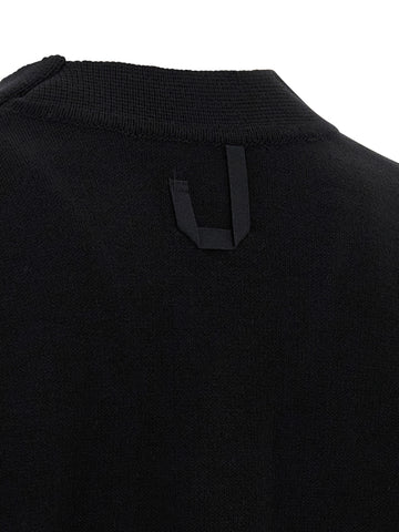 Black Merino Wool Cardigan