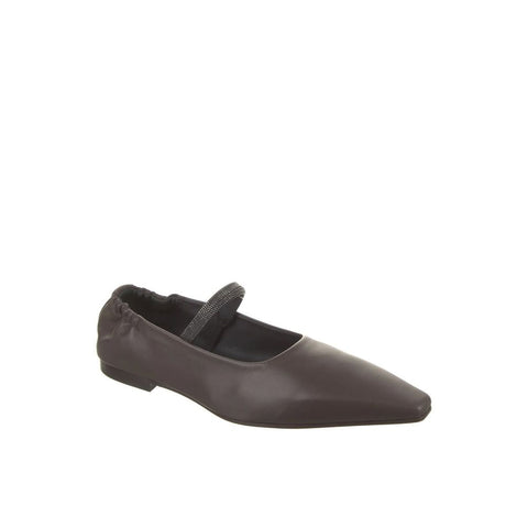 Brown Leather Ballet Flats