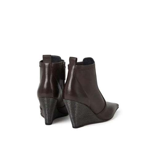 Brown Leather Ankle Boots
