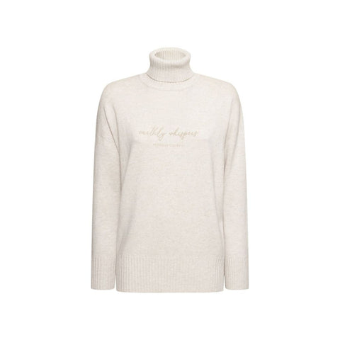 Beige Cashmere Turtleneck