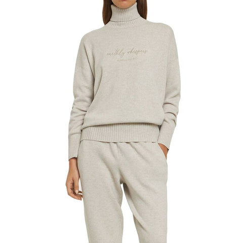 Beige Cashmere Turtleneck