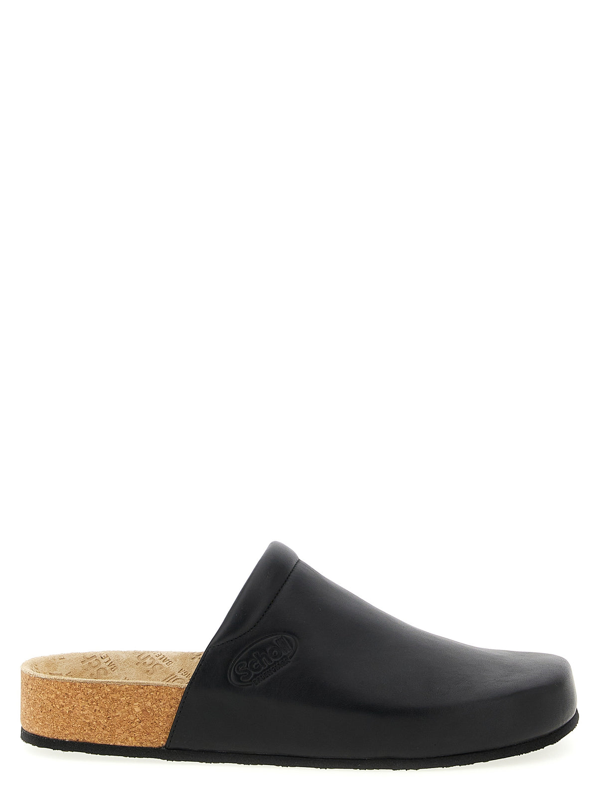 Black Calfskin Clogs