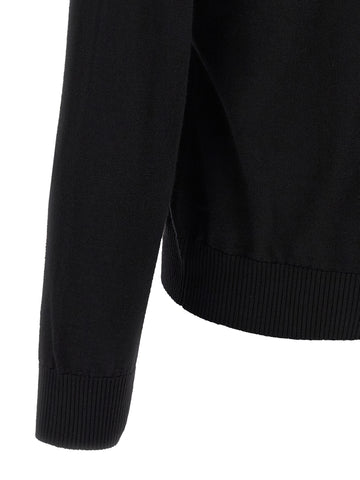 Black Virgin Wool Cardigan