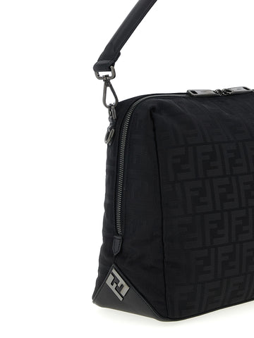 Black Polyamide Shoulder Bag