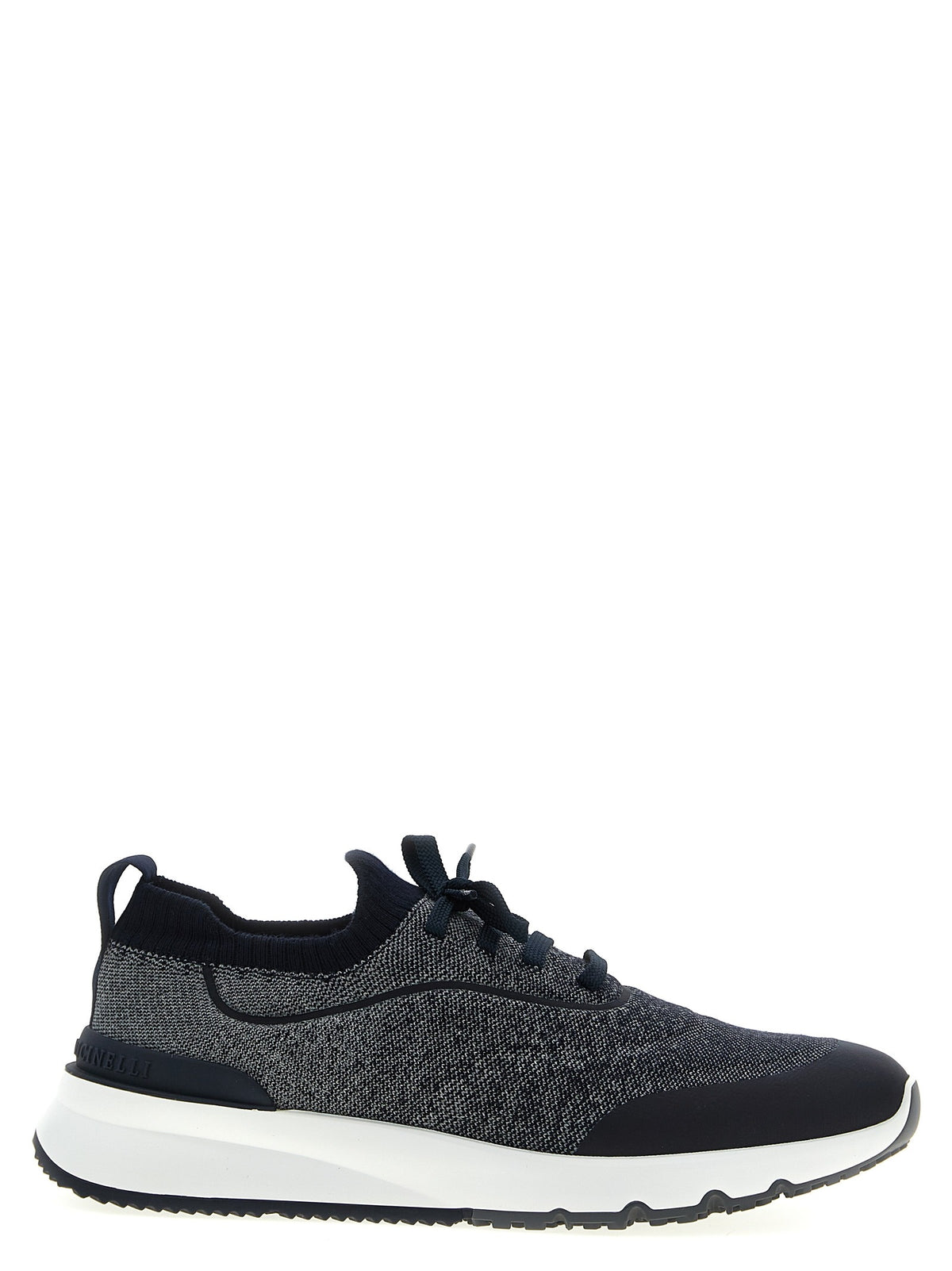 Blue Cotton Athletic Sneakers