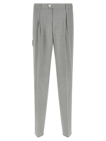 Gray Virgin Wool Dress Pants
