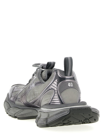 Gray Polyester Athletic Sneakers