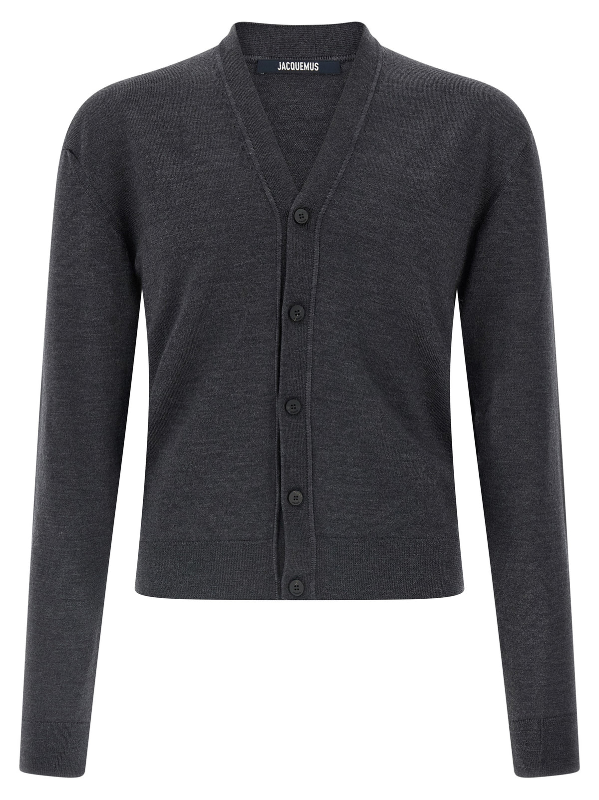 Gray Merino Wool Cardigan