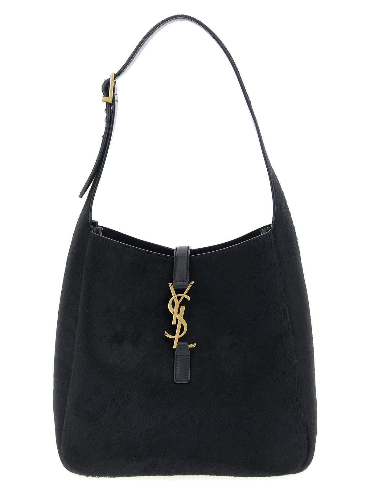 Black Calfskin Shoulder Bag