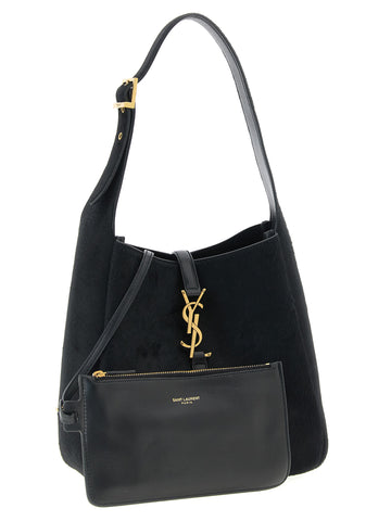 Black Calfskin Shoulder Bag