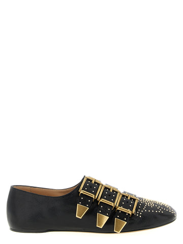 Black Lamb Leather Ballet Flats