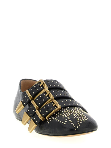 Black Lamb Leather Ballet Flats