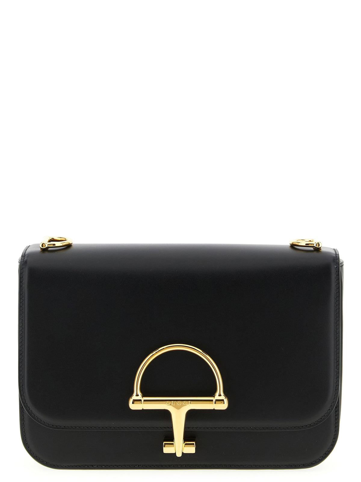 Black Calfskin Shoulder Bag