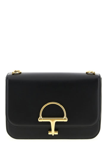 Black Calfskin Shoulder Bag
