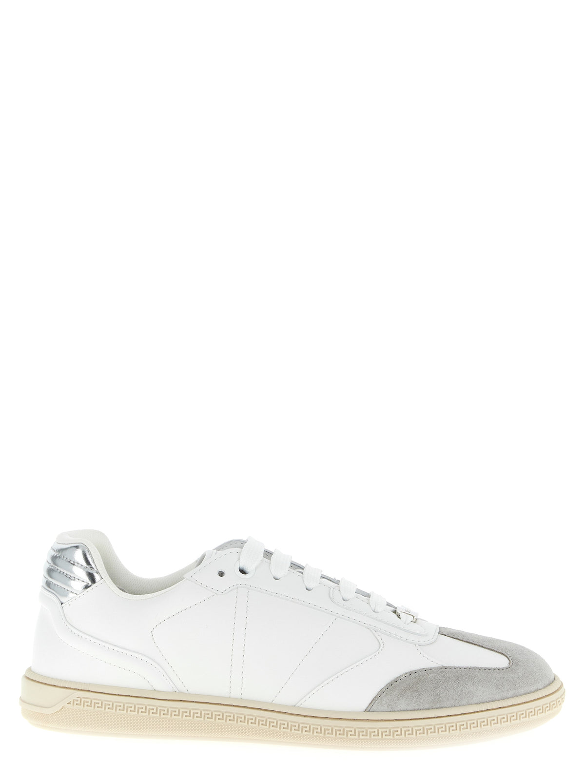 White Calfskin Low Top Sneakers